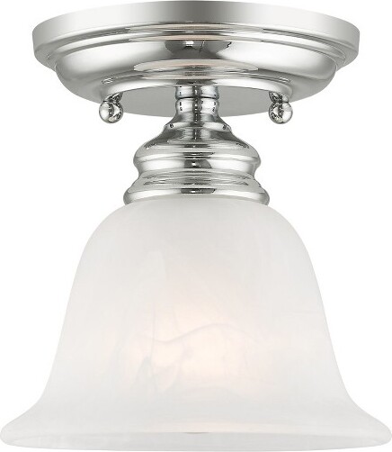 Livex Lighting LivexLightingEssex1-LightFlushMountinPolishedChrome