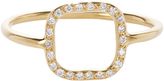 Thumbnail for your product : Ileana Makri White Diamond & Gold Little Square Ring-Colorless