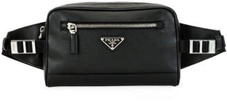 Prada Men's Saffiano Leather Travel Belt Bag/Fanny Pack ...