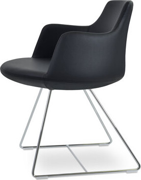 sohoConcept Dervish Wire Solid Back Arm Chair