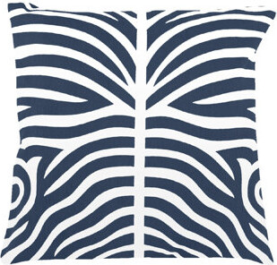Milton Green Star Xandra Zebra Striped 100% Cotton Throw Pillow
