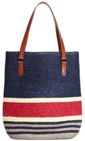 Thumbnail for your product : Brooks Brothers Straw Magnetic Closure Tote