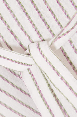 Elizabeth and James Tawerence Oversized Striped Gauze Shirt - White