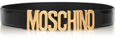 Thumbnail for your product : Moschino Olivia Embellished Patent-leather Belt - Black