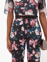 Thumbnail for your product : Erdem Vala Dusk Bouquet-print Cotton-blend Jumpsuit - Black Pink