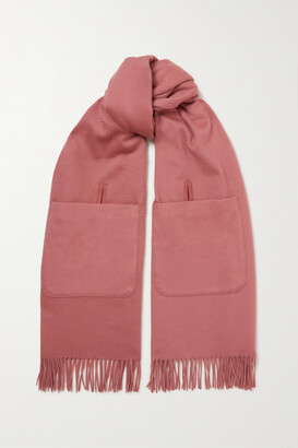 Loro Piana Fringed Suede-trimmed Cashmere Scarf