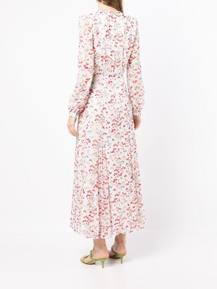 Saloni Floral-Print Maxi Dress