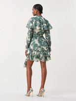 Thumbnail for your product : Diane von Furstenberg Simone Metallic Silk Mini Wrap Dress