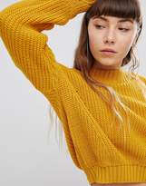 Thumbnail for your product : Daisy Street High Neck Sweater With Cable Knit