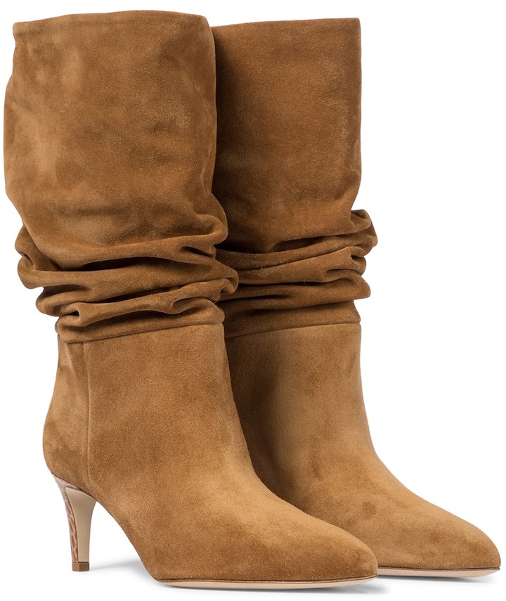 Brown Suede Calf Boots | Shop the world's largest collection of fashion |  ShopStyle UK