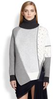 Thumbnail for your product : Prabal Gurung Asymmetrical Mixed Intarsia Sweater