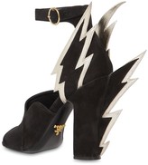 Thumbnail for your product : Prada 105mm Embellished Suede Sandals