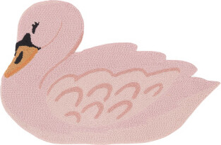 TJMAXX Pink Swan Hooked Scatter Rug, Cotton/Polyester
