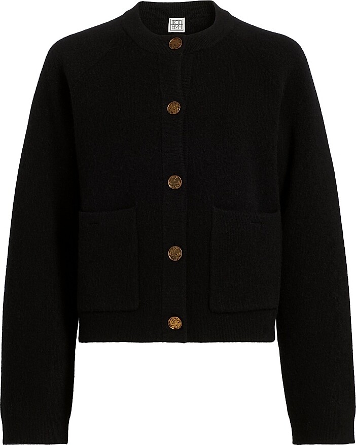 Totême Women's Hammered Button Cardigan - Black - Size XS