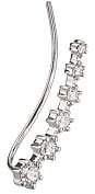 Sara Weinstock Women's Invisible Setting Ear Cuff - White Gold