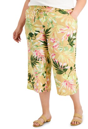 Style&Co. Style & Co Plus Size Cropped Wide-Leg Pants, Created for Macy's