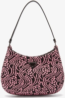 Prada Cleo Jacquard-nylon Shoulder Bag - Black Pink
