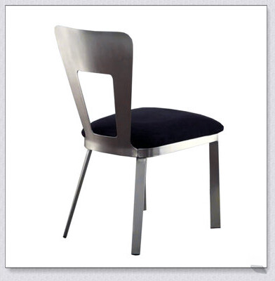 Hokku Designs Set of 2 Microfiber and Metal Side Chairs in Silver and Black, Combining Comfort, Durability, and Modern Aesthetic for Any Setting.