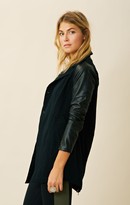 Thumbnail for your product : Jet by John Eshaya CANVAS COAT W/ LEATHER SLEEVES