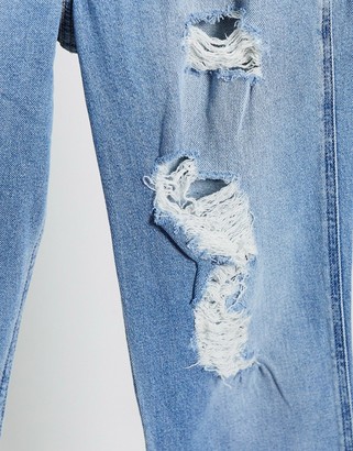 Hollister distressed mom jeans