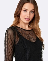 Thumbnail for your product : Forever New Katie Lace Trim Dobby Spot Top