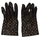 Thumbnail for your product : Portolano Leather Embellished Gloves Black Leather Embellished Gloves