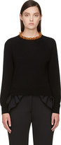 Thumbnail for your product : Simone Rocha Black Merino Wool Jewelled Sweater