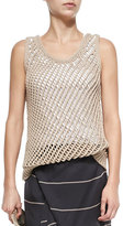 Thumbnail for your product : Brunello Cucinelli Open-Weave Jersey Tank