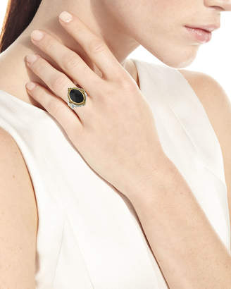 Konstantino Faceted Black Onyx Oval Ring