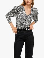 Thumbnail for your product : MANGO Gilda Floral Print Puff Sleeve Blouse, Black/Multi