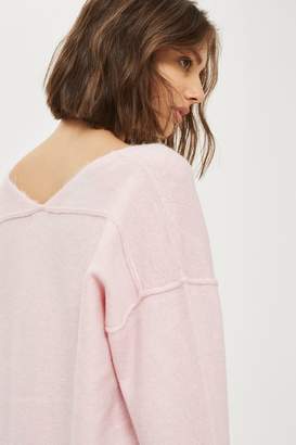 Topshop Super soft longline v-neck sweater