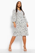 Thumbnail for your product : boohoo Leopard Print Wrap Midi Dress