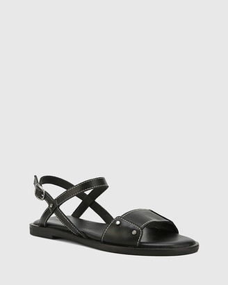 Wittner - Women's Black Flat Sandals - Cabello Leather Open Toe Flat Sandals - Size One Size, 36 at The Iconic