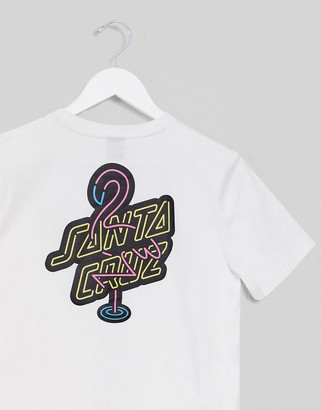 Santa Cruz Glowmingo t-shirt in white
