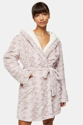 Topshop Pink Faux Fur Robe - ShopStyle