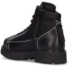 DSQUARED2 Logo print leather & nylon hiking boots