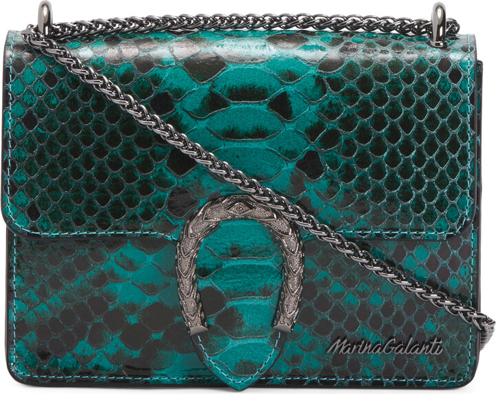 Marina Galanti Made In Italy Leather Reptile Crossbody - ShopStyle ...
