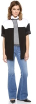 Thumbnail for your product : Alice + Olivia Houndstooth Top with Collar