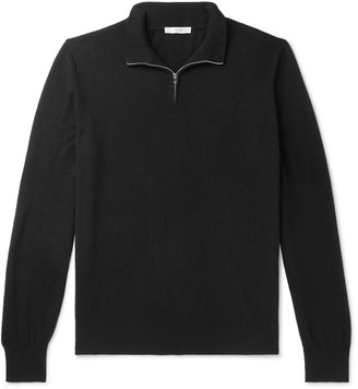The Row Dexter Cashmere Half-Zip Sweater