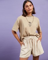 Thumbnail for your product : Stussy Women's Brown Printed T-Shirts - Copyright Boxy Tee - Size 12 at The Iconic