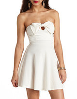 Thumbnail for your product : Charlotte Russe Bow-Front Strapless Skater Dress