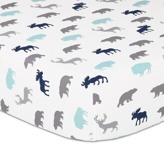 The Peanut Shell The Woodland Silhouette Fitted Crib Sheet Bedding