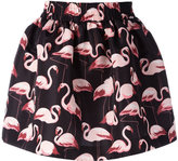 Red Valentino - flamingo print skirt 