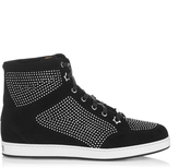 Thumbnail for your product : Jimmy Choo Tokyo Black Suede Sneakers with Silver Mini Studs