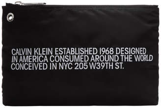 Calvin Klein Black Small Nylon Logo Pouch