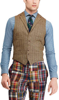 Ralph Lauren Herringbone Wool-Silk Vest