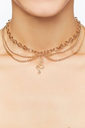 Forever 21 Snake Pendant Choker Necklace