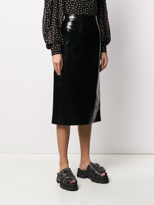McQ Swallow High Waisted Fitted Skirt