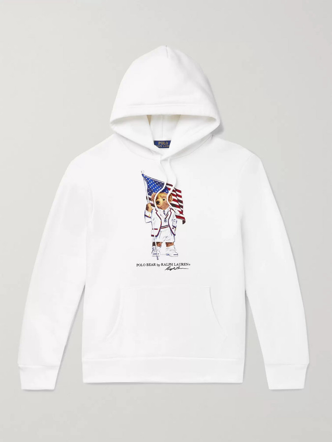 mens white polo hoodie