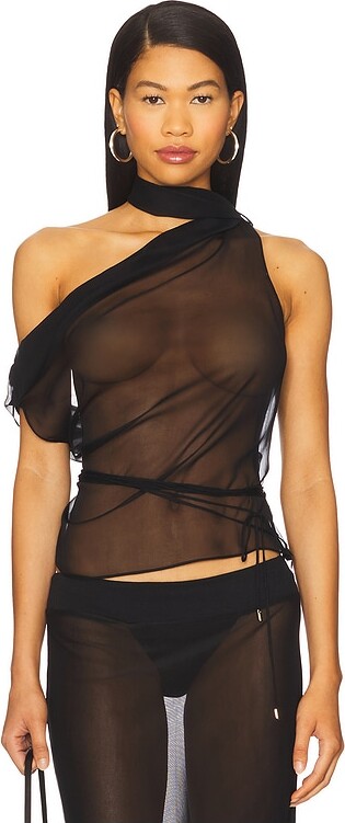 LaQuan Smith Scarf Top